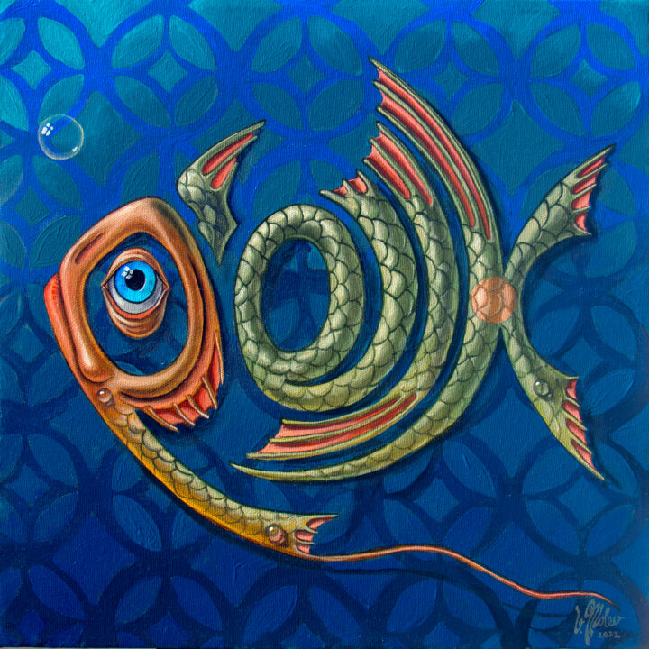 Anashim 绘画, 13.8x13.8 in