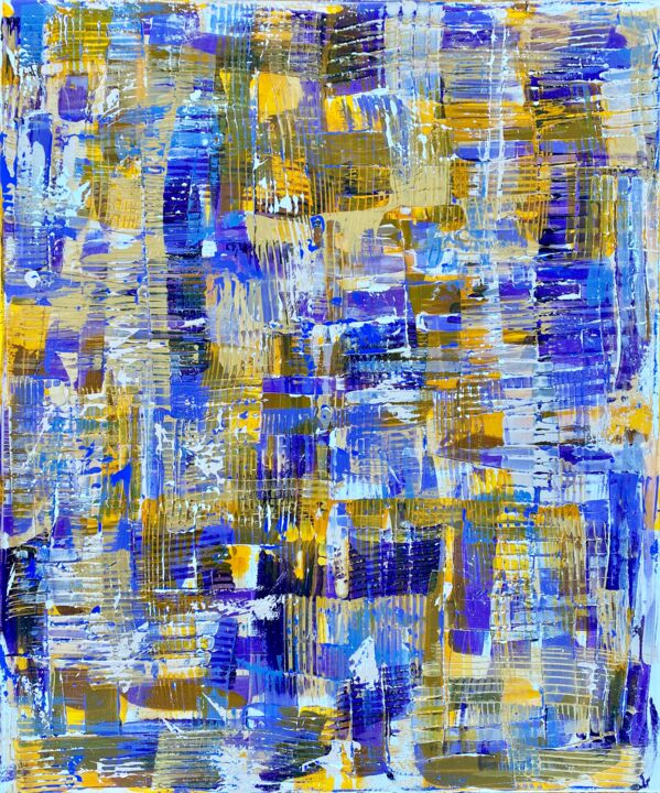 Malerei mit dem Titel "The Labyrinth of Joy" von Andreas Angleitner, Original-Kunstwerk, Acryl