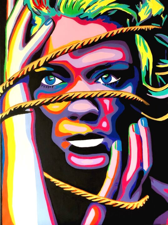 Peinture intitulée "Blue Monday" par Chanterax, Œuvre d'art originale, Acrylique Monté sur Châssis en bois