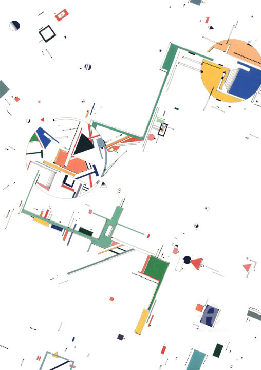 제목이 "Climb abstract geom…"인 미술작품 Asia Bagaeva로, 원작, 수채화
