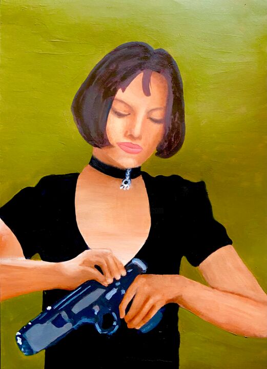 Painting titled "Mathilde (Léon Movi…" by Evangelina, Original Artwork, Oil