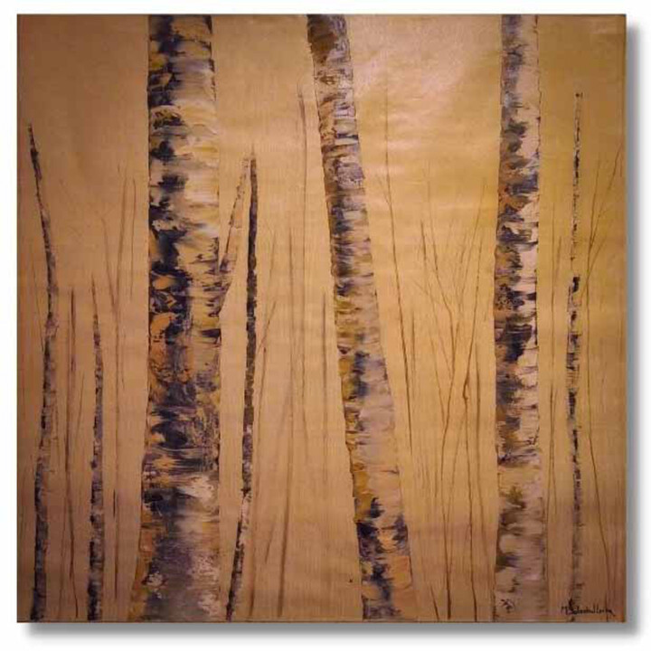 Pintura titulada "Troncos 1" por Soledad, Obra de arte original, Oleo Montado en Bastidor de camilla de madera