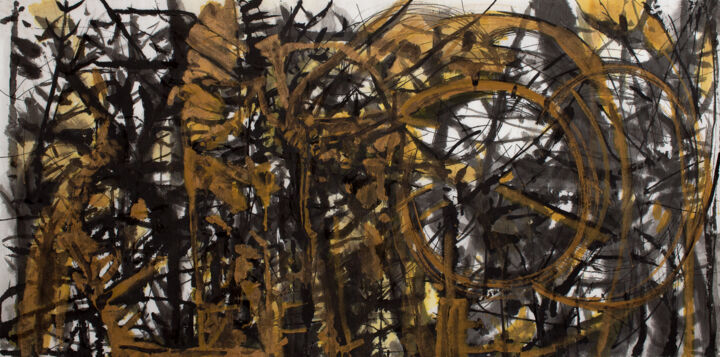 Malerei mit dem Titel "Number 014" von Ignacio Valdez, Original-Kunstwerk, Tinte