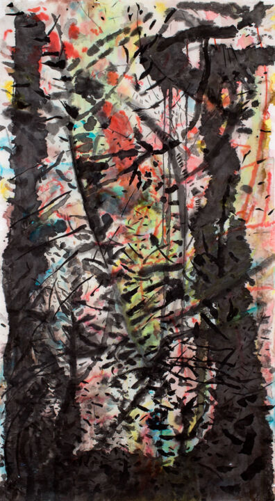 Malerei mit dem Titel "Number 015" von Ignacio Valdez, Original-Kunstwerk, Tinte
