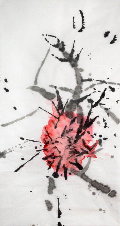 Malerei mit dem Titel "Number 008" von Ignacio Valdez, Original-Kunstwerk, Tinte