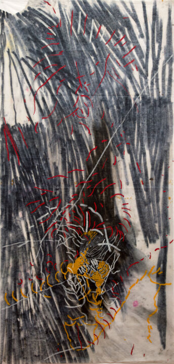 Malerei mit dem Titel "Number 047" von Ignacio Valdez, Original-Kunstwerk, Tinte