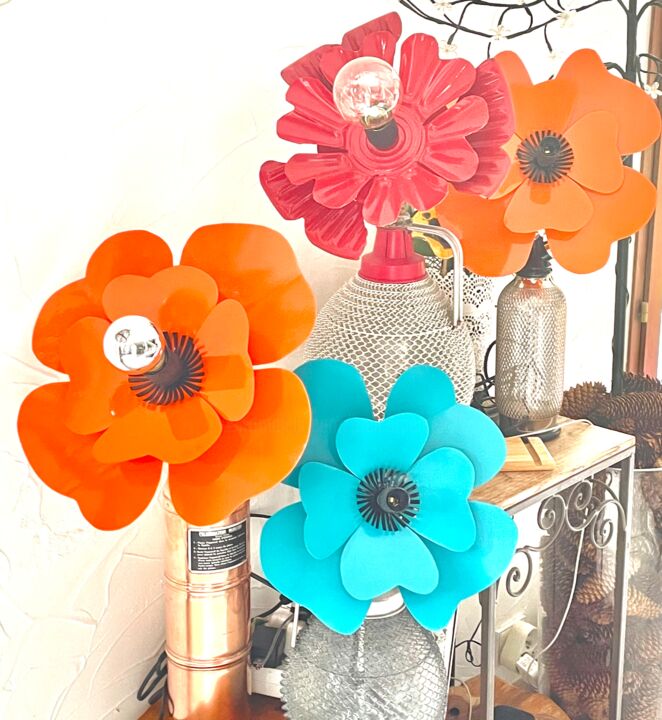 Design titled "Lampe fleurs de pri…" by Joel Carpentier (Ambiance d'Antan), Original Artwork, Luminaire
