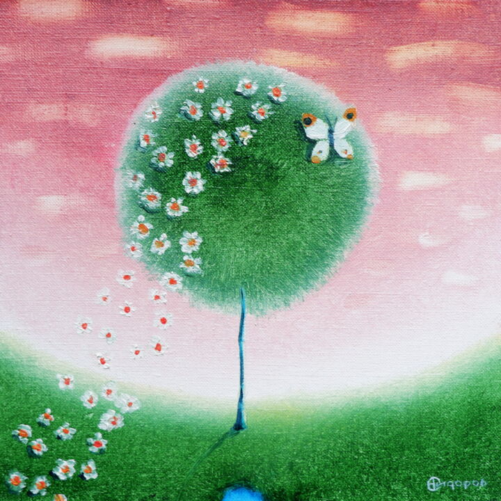 Ромашковое настроение Painting, 9.8x9.8 in