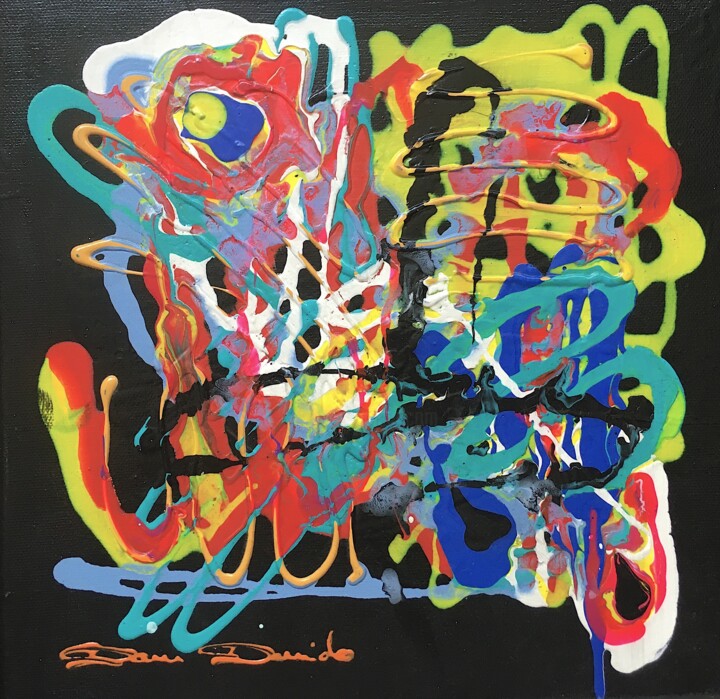 Yellow graff 绘画, 11.8x11.8 in