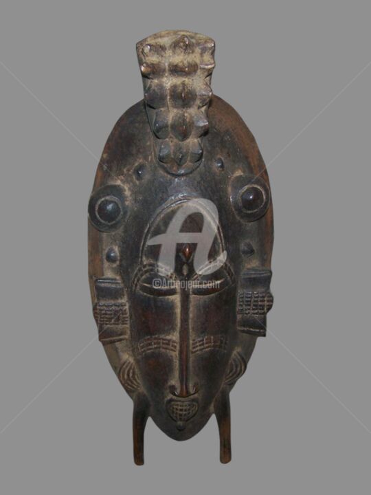 Masque Senoufo art tribal art Akan art premier KA22ART016 雕塑, 11.8x5.5 in