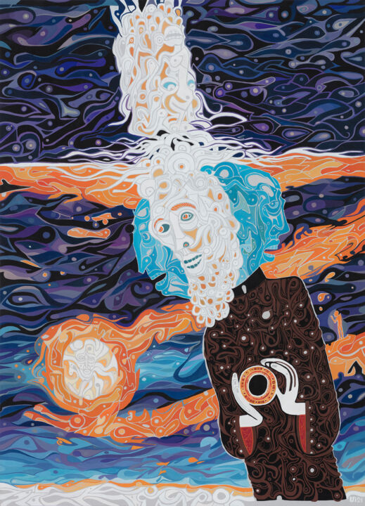 Only he, who stood nearby witnessed what happened 绘画, 27.6x19.7 in