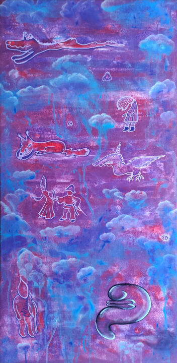 MEDIEVAL NIGHT DREAMS 绘画, 39.4x19.7 in