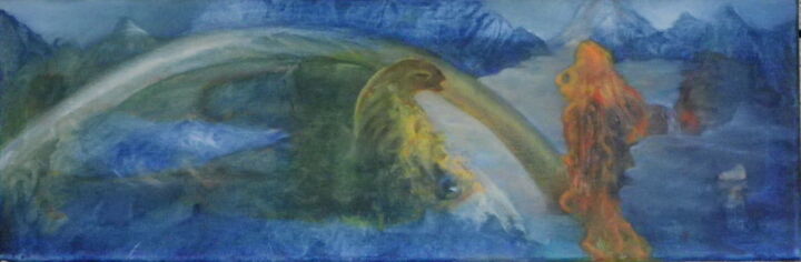 La rencontre 绘画, 7.9x23.6 in
