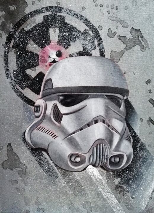 Star wars huile sur toile format 30/40 cm 绘画, 15.8x11.8 in