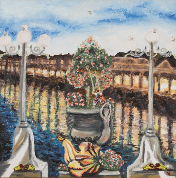 Ivanka`s Kürbis 绘画, 15.4x15.4 in