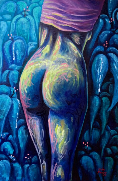 Blue water 绘画, 35x23.2 in