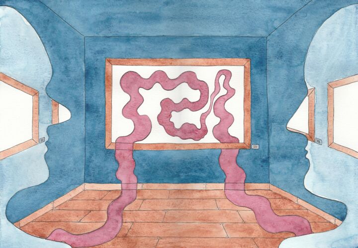 Peinture intitulée "The Sublime" par Sandro Cocco, Œuvre d'art originale, Aquarelle