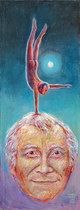La Lune et le Poirier 绘画, 20.5x7.9 in