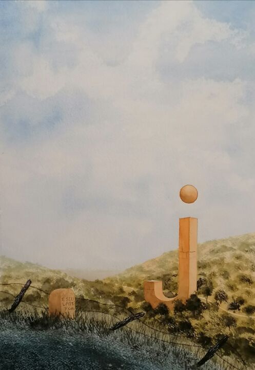 La Tentation d'Esculape 绘画, 18.1x12.6 in