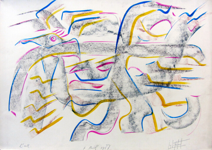 L'ocell 绘画, 20.1x28 in