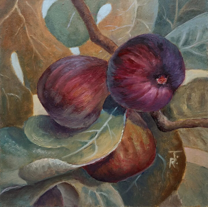 Tender figs Painting, 7.9x7.9 in
