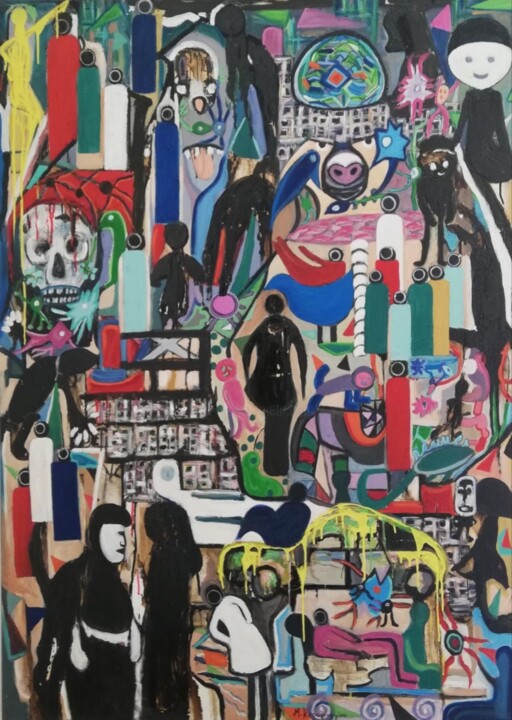 Ορατό και... 绘画, 55.1x39.4 in