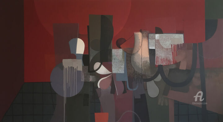 Red room 绘画, 63.4x115 in