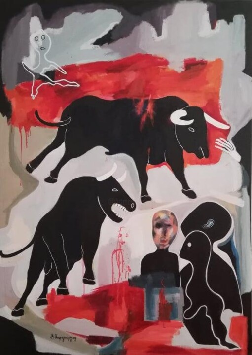 "Πιο πέρα από τα όρια 1 " 绘画, 55.1x39.4 in