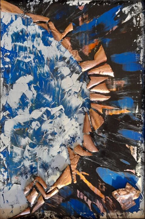 " Hurlements " 绘画, 27.6x19.7 in