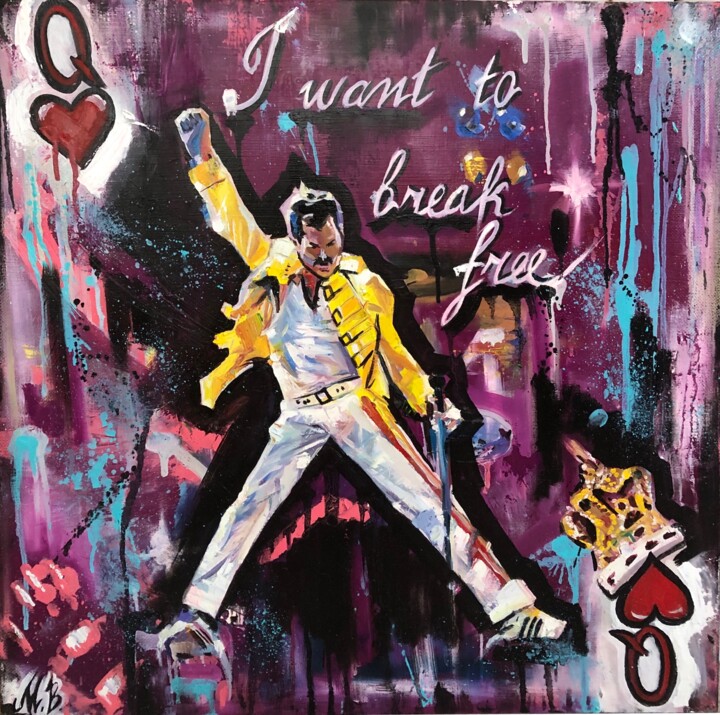 I want to break free 绘画, 23.6x23.6 in