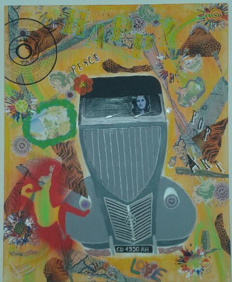 "Pop Culture" 绘画, 39.4x31.9 in