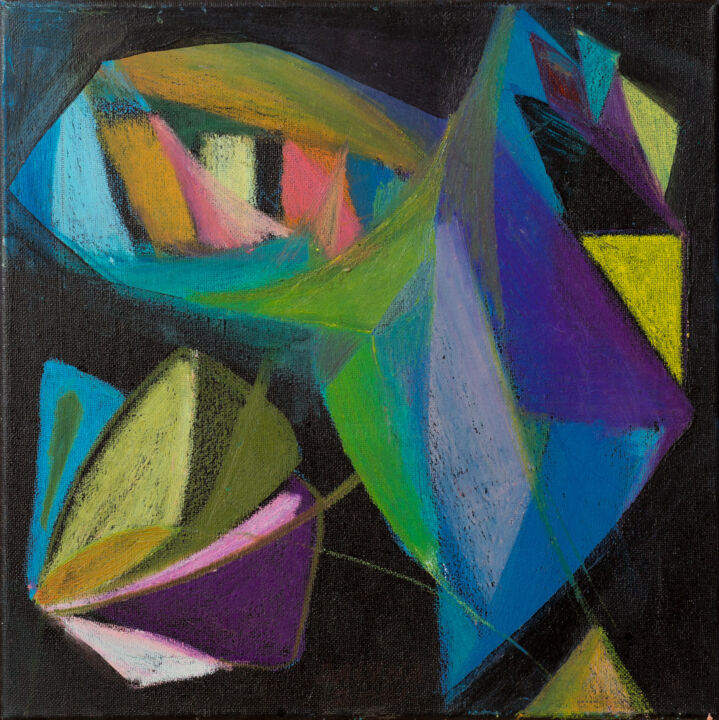 Попугай - Волшебная Птица - Цветок 绘画, 11.8x11.8 in