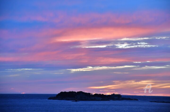 Photographie intitulée "Coucher de soleil s…" par Martine Maury, Œuvre d'art originale, Photographie non manipulée