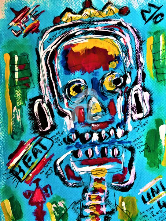 Street Art. Abstract. Skull. Pintura por Headbuum ArtMajeur by YourArt