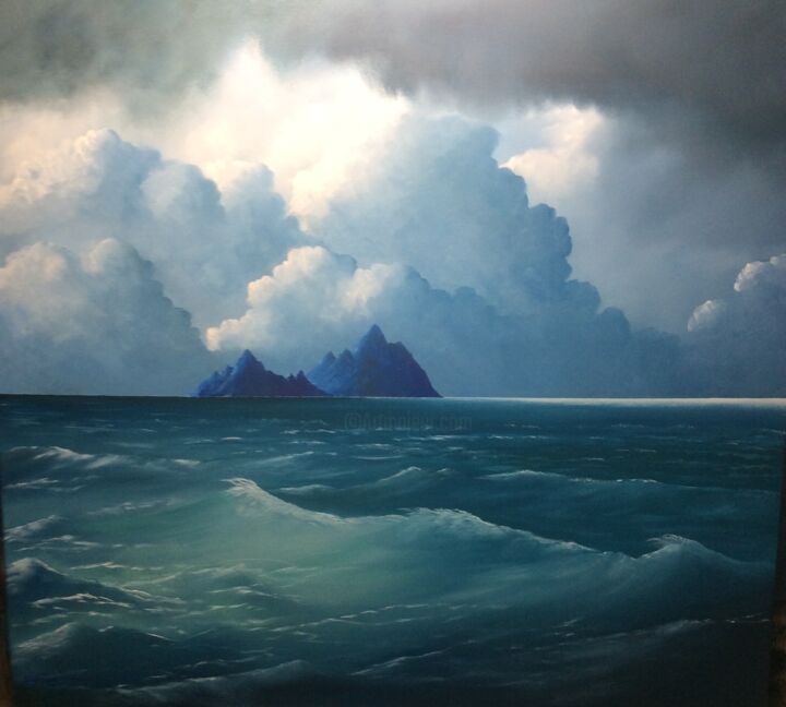 Painting titled "A view of the Skell…" by Sean Horan, Original Artwork, Oil Mounted on Wood Stretcher frame