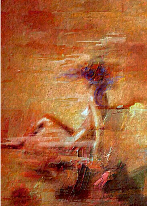 Sun Woman, Femme Soleil 绘画, 35.4x27.6 in