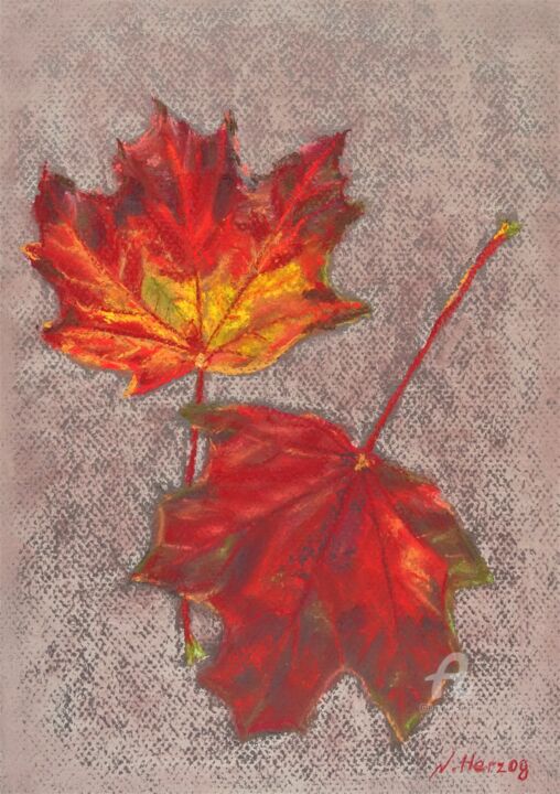Buntes Herbstlaub 图画, 12.6x9.5 in