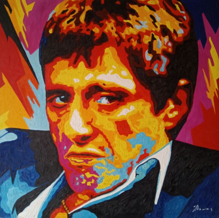 绘画 标题为“Al Pacino as Scarfa…” 由Filip Petrovic, 原创艺术品, 丙烯