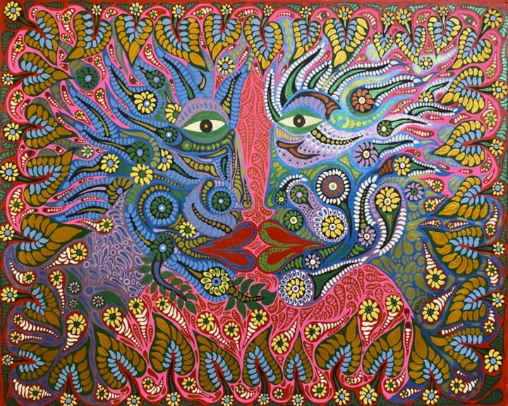 Love in the Jungle / "The Jungle" Collection 绘画, 29.9x40.2 in