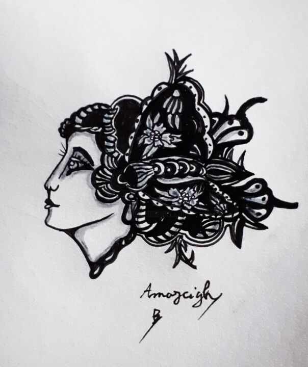 "Going Underground" başlıklı Resim Amazeigh Bouzékri tarafından, Orijinal sanat, Mürekkep