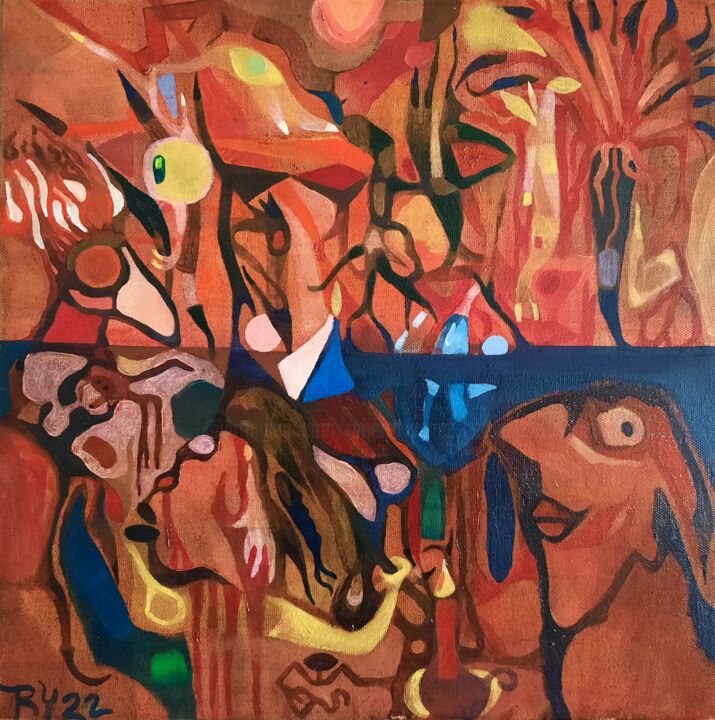 A la luz de la pasion 绘画, 15.8x15.8 in