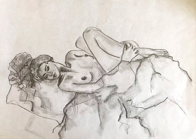 FEMME AU REPOS 图画, 8.3x11.7 in