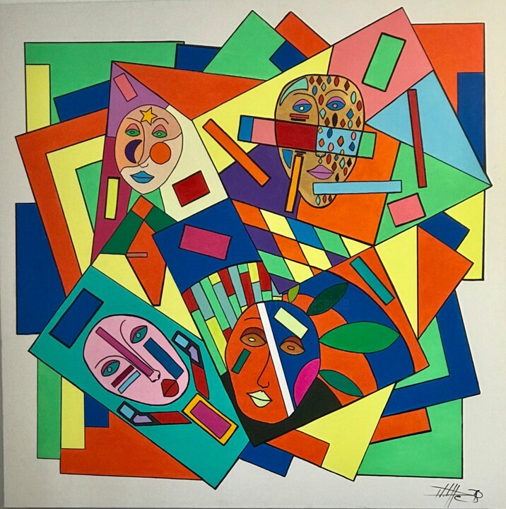 Behind 绘画, 39.4x39.4 in