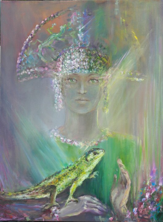 The Mistress of the Mountain 绘画, 31.5x23.6 in