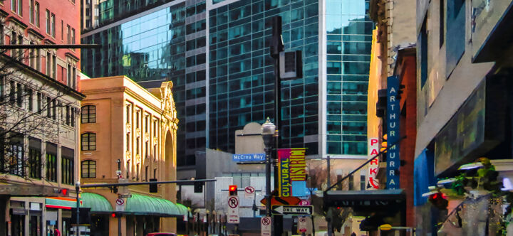 Urban Palimpsest Printmaking, 24x48 in