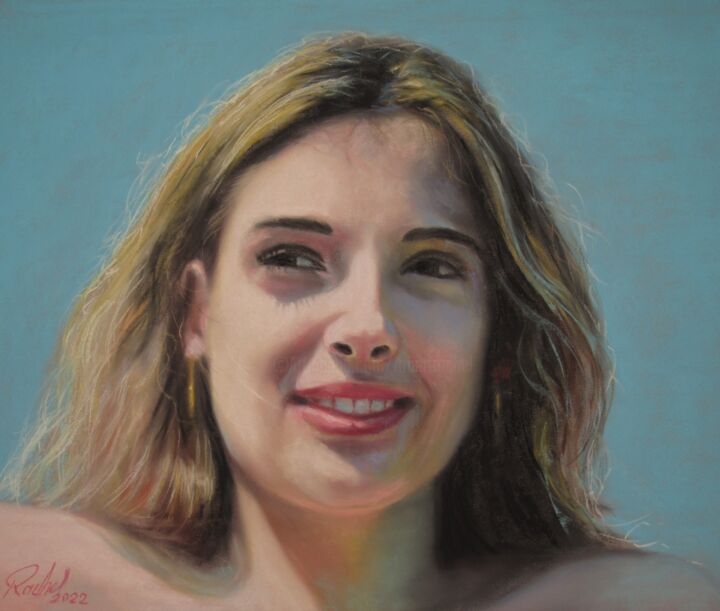 Drawing titled "Portrait - Anna Lui…" by Robert Rachel, Original Artwork, Pastel