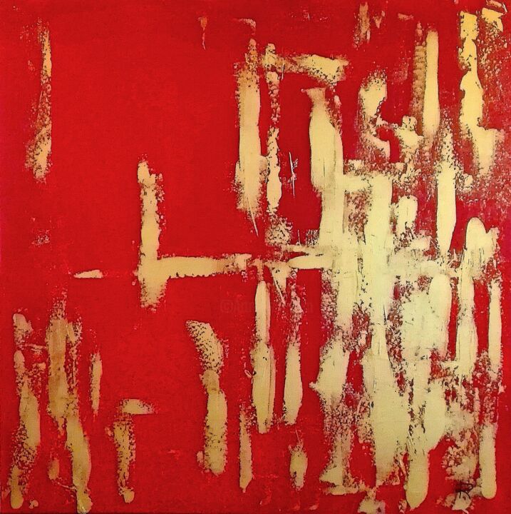 Peinture intitulée "Sang et Or" par Renaud Angerville-Langlois, Œuvre d'art originale, Acrylique