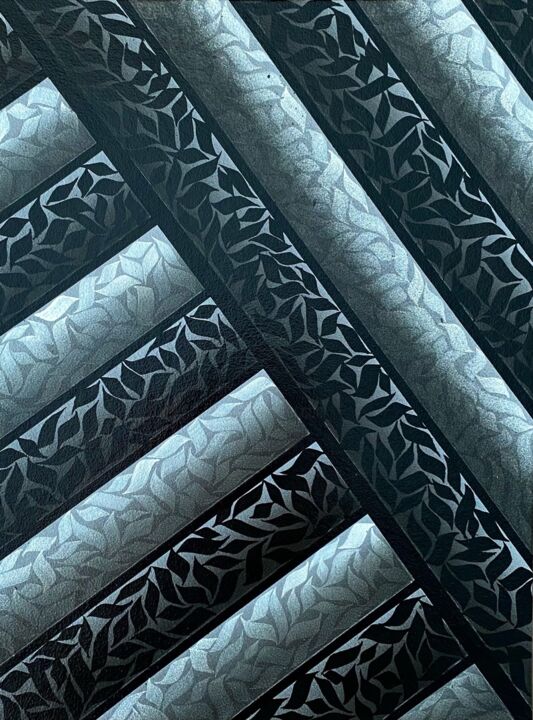 Painting titled ""Geometric abstract…" by Monker, Original Artwork, Acrylic