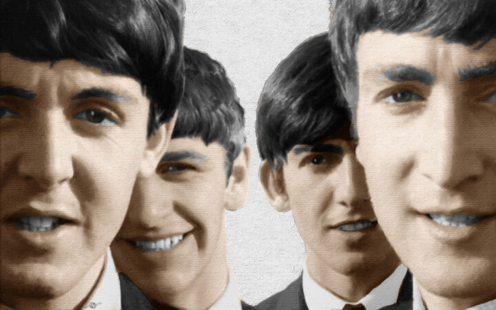 The Beatles Painting 1963 Color 绘画, 20x32 in
