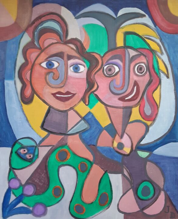 Adam et Eve 绘画, 28.7x23.6 in